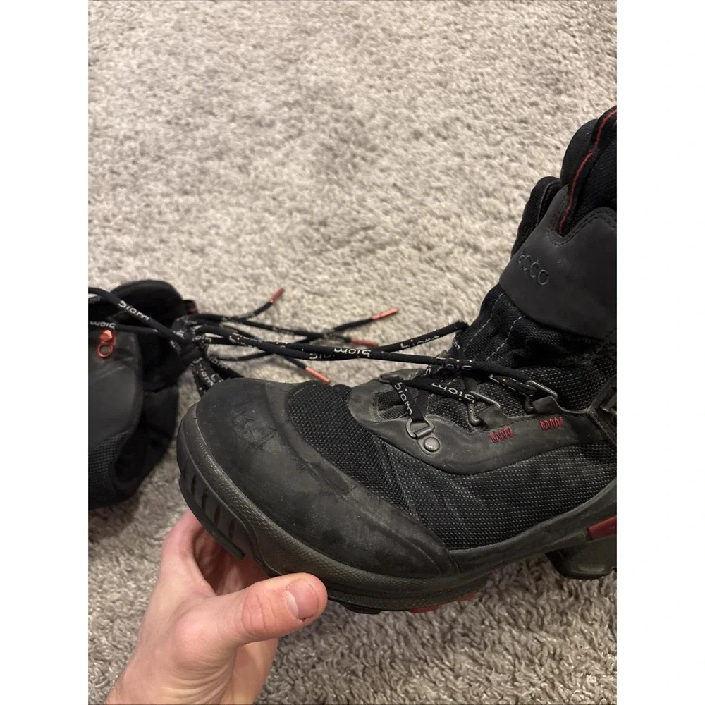 Ecco Mens Biom Hike 1.2 Gore-Tex Hiking Trail Mid Boots Black Titanium Size 42